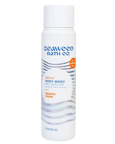 Seaweed Bath Co. Detox Body Wash, Orange Cedar Scent, 12 Ounce, Shower Gel for Men & Women, Vegan, Paraben Free, Sulfate Free, Cruelty Free Beauty & Personal Care The Seaweed Bath Co.