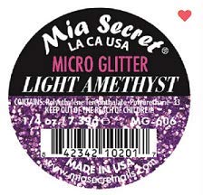 Mia Secret Professional Nail System Micro Glitter - .25 oz (Light Amethyst) Beauty & Personal Care Mia Secret