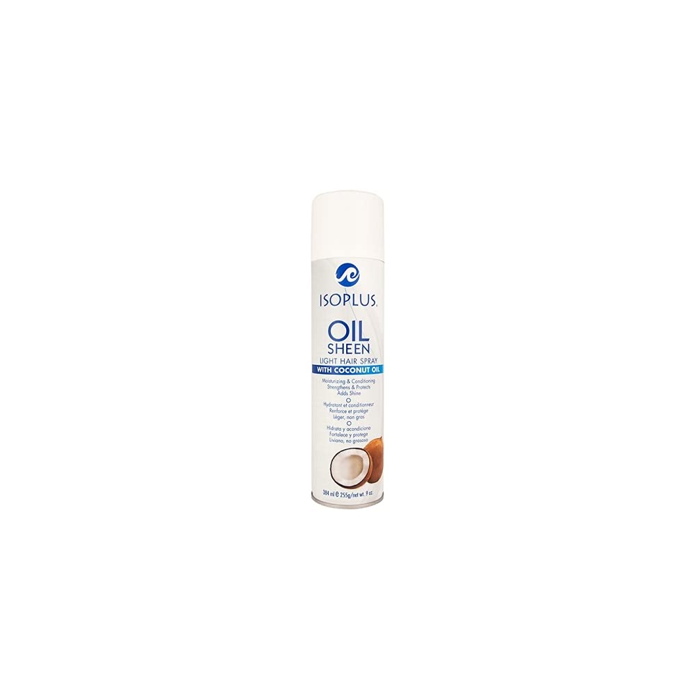 Isoplus Oil Sheen Light Hair Spray with Coconut Oil 9 Oz,Pack of 3 Beauty & Personal Care Isoplus