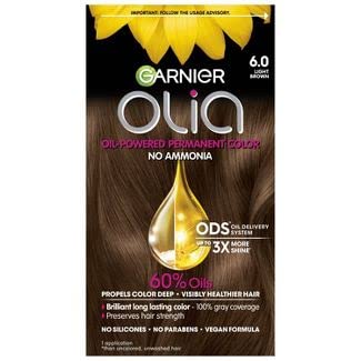 Garnier Olia Oil Powered Permanent Hair Color, 6.0 Light Brown (Packaging May Vary) Beauty & Personal Care Garnier