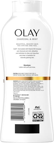 Olay Cleansing Infusion Charcoal + Mint Body Wash, 22 oz Beauty & Personal Care Olay