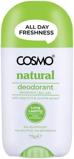 Cosmo Natural Deodorant for Women - All Day Freshness, Long-Lasting Odor Protection, - Gentle on Skin, Feminine Fragrance, Daily Use 2.65 fl.oz, 75g Beauty and Personal Care CD COSMO DESIGNS