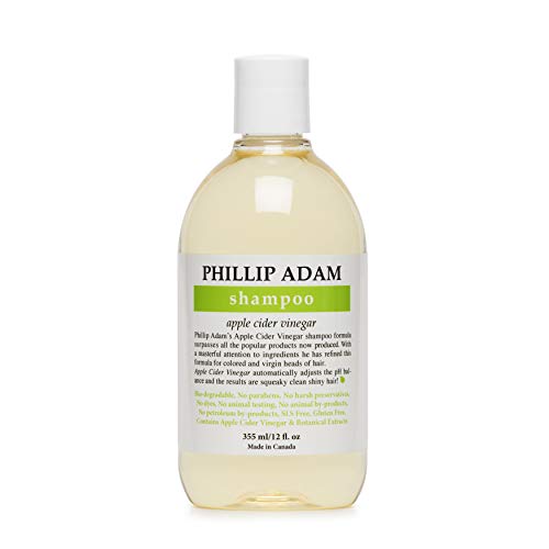 Phillip Adam Apple Cider Vinegar Shampoo for Shiny Hair - Sulfate Free and Paraben Free - Original Green Apple Scent - 12 Ounce