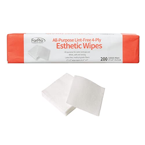 ForPro Professional Collection All-Purpose Lint-Free 4-Ply Esthetic Wipes, for Salon and Spa Use, Soft, Strong and Durable, Latex-Free, 2" x 2" Beauty and Personal Care ForPro Professional Collection Default Title