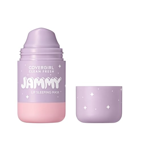 COVERGIRL Clean Fresh Jammy Lip Sleeping Mask, Lavender Scent, with Avocado & Grape Seed Oils, No-Touch Applicator - 10 Whipped Lavender Beauty and Personal Care COVERGIRL