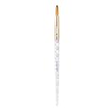 Kiara Sky Acrylic Brush #8 - Clear | 100% Pure Kolinsky | Crystal Cut Handle and Acetone Resistant Beauty & Personal Care KIARA SKY