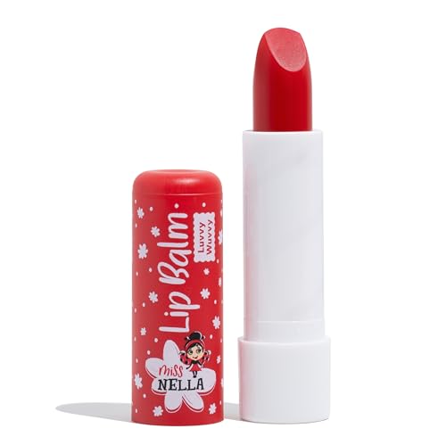 Miss Nella Luvvy WUVVY Hypoallergenic Lip Balm Especially for Children, Red, Non-Toxic, Odourless Make-Up, Perfect for Sensitive Skin (Luvvy Wuvvy) Beauty and Personal Care MISS NELLA