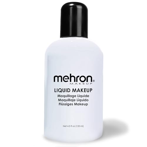 Mehron Makeup Liquid Makeup | Face Paint and Body Paint Perfect for Halloween, Cosplay I Air Brush Compatible 4.5 oz (133 ml) (MOONLIGHT WHITE) Beauty & Personal Care Mehron