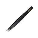 Rubis Classic Stainless Steel Slanted Tweezers for Precise Eyebrows and Hair Removal, 1K104, Made in Switzerland, Black Beauty & Personal Care Rubis