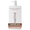 Native Body Wash for Women & Men, Coconut & Vanilla, 36 oz Pump Bottle, Sulfate-Free & Gentle Beauty & Personal Care Native