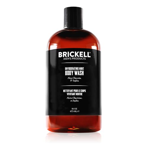 Brickell Men's Invigorating Body Wash for Men, Deep Cleaning Shower Gel with Aloe, Jojoba, and Vitamin E, Scented (Invigorating Mint, 16 oz) Beauty & Personal Care Brickell Men's Products