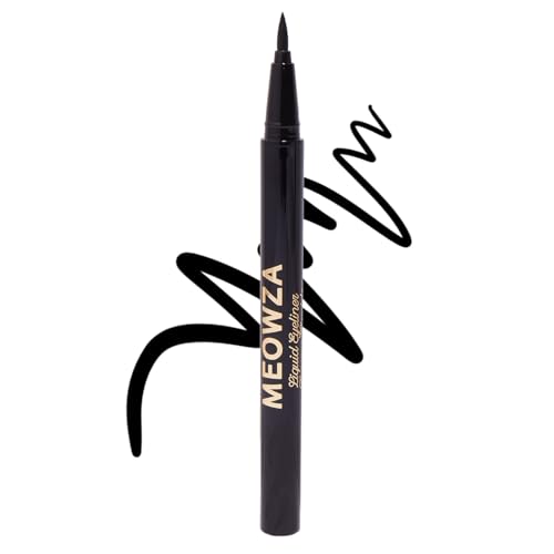 Winky Lux Meowza Liquid Eyeliner - Long Lasting Smudge Resistant Formula, Felt Tip Precision Applicator, True Black Eyeliner Beauty & Personal Care Winky Lux