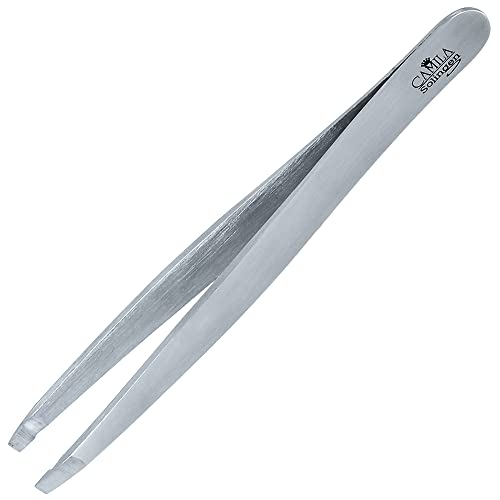 Camila Solingen CS26 4" Professional Surgical Grade Stainless Steel Precision Tip Eyebrow Tweezers for Facial Hair Shaping & Removal. Beauty Tool Beauty and Personal Care Camila Solingen