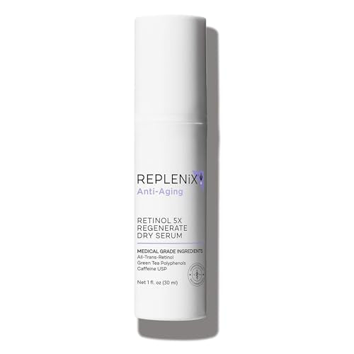 Replenix Anti-Aging Retinol 5X Regenerate Dry Serum, Medical-Grade Quick-Drying Face Serum for Mature Skin (1 fl. oz) Beauty & Personal Care Replenix