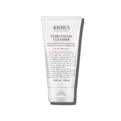 Kiehl's Ultra Facial Cleanser, Gentle Face Wash for All Skin Types, Foaming and Hydrating Formula, Gently Exfoliates and Moisturizes, Removes Makeup Beauty and Personal Care Kiehl's Default Title