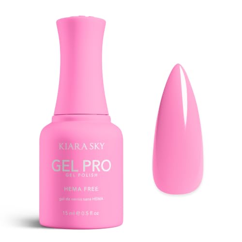 KIARA SKY Gel Pro HEMA-Free Gel Nail Polish | Full Coverage, 28+ Day Wear, Self-Leveling, UV/LED Soak-Off, 0.5 fl oz | Pink Bliss #037
