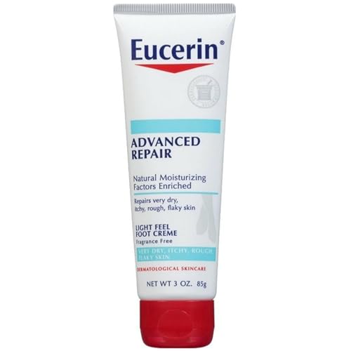 Eucerin Advanced Repair Foot Cream, Very Dry Skin, Light, Fragrance-Free, 3 oz Beauty & Personal Care Eucerin