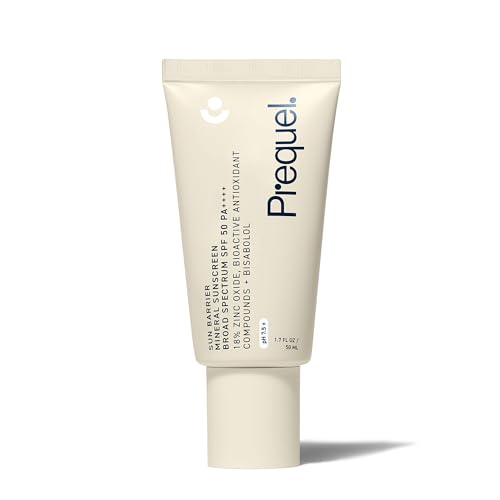 Prequel Skin Sun Barrier Mineral Sunscreen SPF 50. PA++++ Broad Spectrum Zinc Oxide Sunblock with Semi-Transparent Lightweight Texture. Moisturizing Beauty & Personal Care Prequel