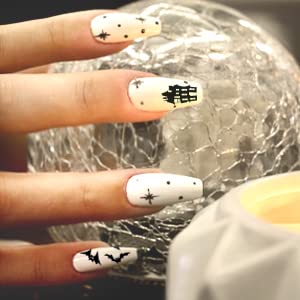 Abodhu Acrylic Natural Nail Tips Kit 500 Pcs French Tip Nails Set Square Half Cover False Nails with Glue, Files, Clipper, Storage Case, Nail Art Beauty & Personal Care Abodhu