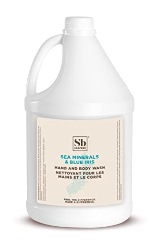 Soapbox Liquid Hand Soap & Body Wash, Sea Minerals & Blue Iris - Gentle, Moisturizing Hand & Body Cleanser, Vegan, Cruelty Free Hand Soap Refill Beauty & Personal Care Soapbox
