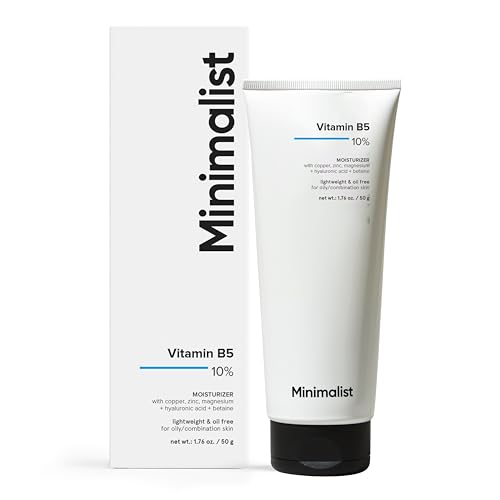 Minimalist Panthenol (Vitamin B5) Moisturizer for Oily & Acne Prone Skin | Hydrates skin & Repairs Damage | For Women & Men | 1.7 Oz / 50 gm Beauty and Personal Care Minimalist Default Title