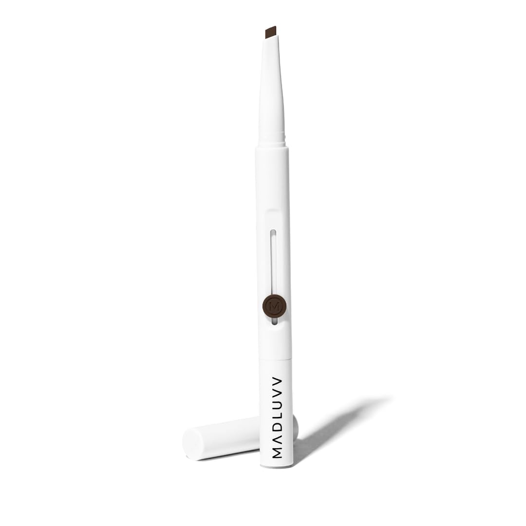 MADLUVV Exacto Brow Pencil for Flawless, Long Lasting, Realistic Brows with Dual-Ended Design Featuring Retractable Blade Tip for Precise Hair Like Beauty & Personal Care MADLUVV