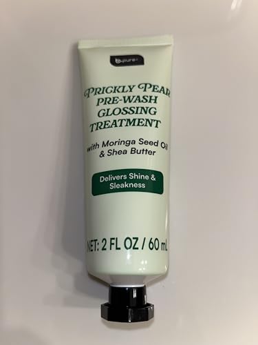b.pure Prickly Pear Pre-Wash Glossing Treatment with Moringa Seed Oil and Shea Butter, Delivers Shine and Sleakness, 2 Fl Oz