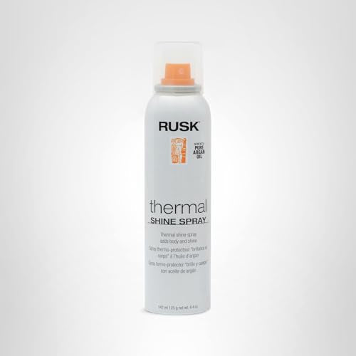 RUSK Thermal Shine Spray, Pure Argan Oil, Eliminates Frizz and Maintains Shine, Sleek and Smooth Hair, 4.4 oz Beauty & Personal Care RUSK