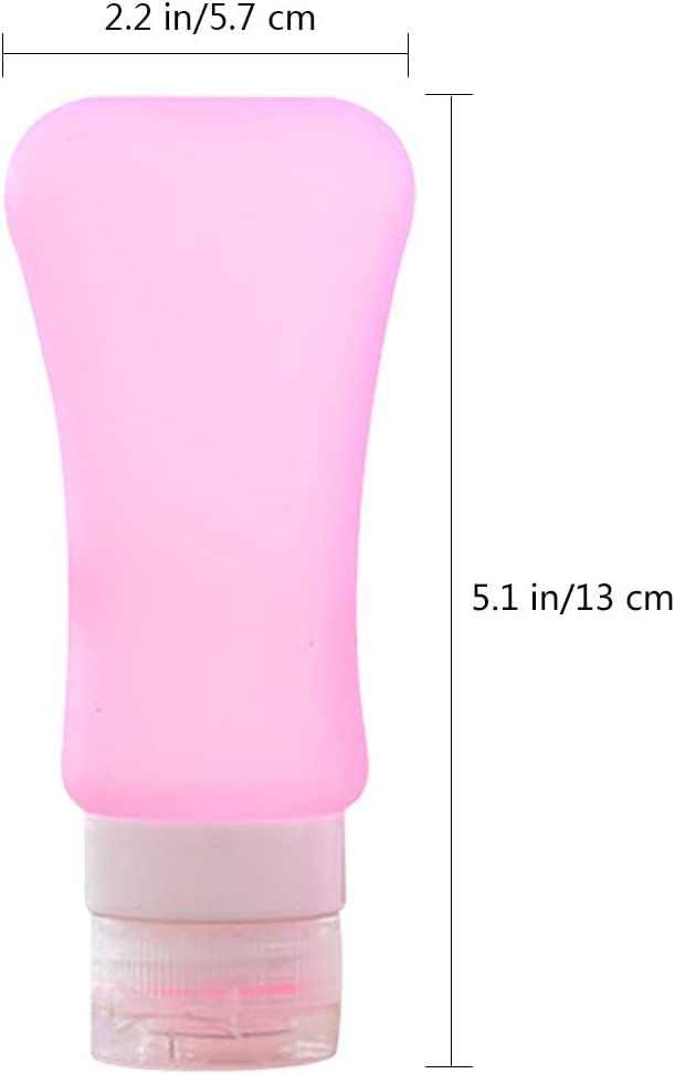 AOUTACC 5 Pack TSA Approved Travel Bottles Sets, 3 Ounce Leakproof Silicone Travel Containers Liquid Portable Leakproof Travel Size Bottles Beauty & Personal Care AOUTACC