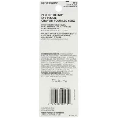 CoverGirl Perfect Blend Eye Pencil, Basic Black [100], 0.03 oz (Pack of 7) Beauty & Personal Care COVERGIRL