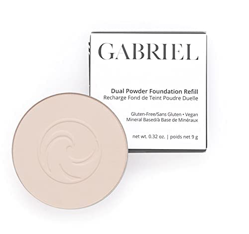 Gabriel Dual Foundation Pressed Mineral Powder Refillable (REFILL Extra Light Beige) Beauty & Personal Care Gabriel Cosmetics
