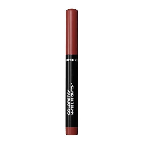 REVLON ColorStay Matte Lite Crayon Lipstick with Built-in Sharpener, Smudge-proof, Water-Resistant Non-Drying Lipcolor, 003 Soufflé All Day, 0.049 oz Beauty & Personal Care REVLON