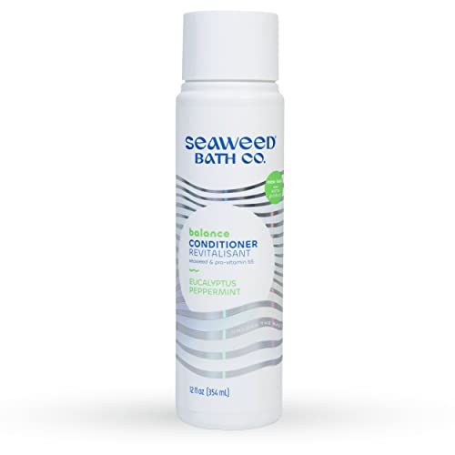 Seaweed Bath Co. Balance Conditioner, Eucalyptus Peppermint Scent, 12 Ounce, Sustainably Harvested Seaweed, Pro Vitamin B5, For Normal to Oily Hair Beauty & Personal Care The Seaweed Bath Co.
