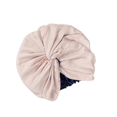 Mulberry Silk Sleep Bonnet by Clementine Essentials, Wrap Style Champagne