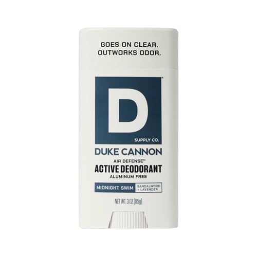 Duke Cannon Midnight Swim Aluminum-Free Deodorant for Men - Air Defense, Sandalwood + Lavender Scent, 3 oz - Long-Lasting, Clear Glide, Skin-Soothing Beauty and Personal Care Duke Cannon Supply Co. Default Title