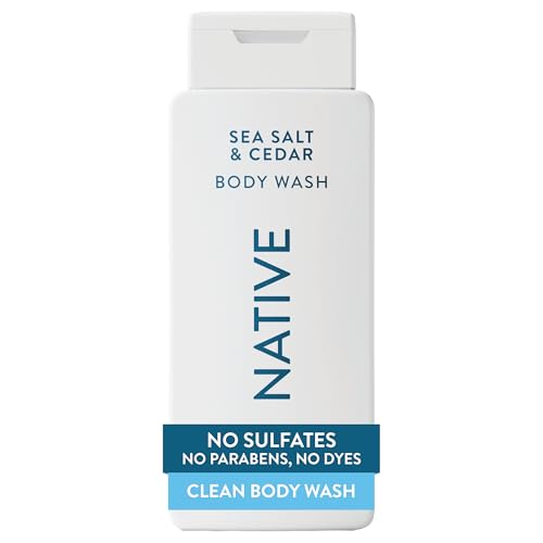 Native Sea Salt & Cedar Scent 24-Hr Refreshing Clean Body Wash for Men & Women, for All Skin Types Incl. Sensitive, Leaves Skin Feeling Clean & Soft Beauty & Personal Care Native