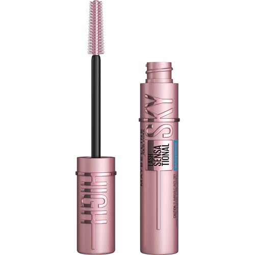 Maybelline Lash Sensational Sky High Waterproof Mascara Makeup, Volumizing, Lengthening, Defining, Curling, Multiplying, Buildable Formula, Brownish