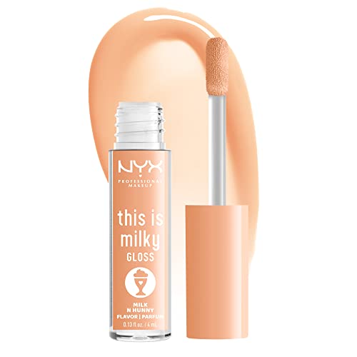 NYX PROFESSIONAL MAKEUP This Is Milky Gloss, Lip Gloss with 12 Hour Hydration, Vegan - Milk & Hunny (Honey Nude) Beauty & Personal Care NYX PROFESSIONAL MAKEUP