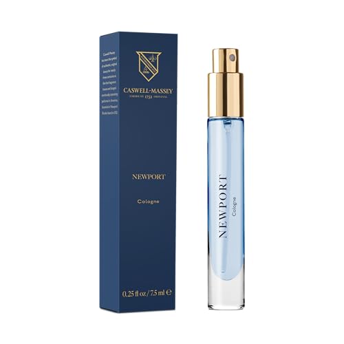 Caswell-Massey Newport Cologne Spray, Seaside Cologne with Mandarin, Balsam & Cedarwood, Fragrance for Men, Made in USA, 0.25 Oz Beauty & Personal Care Caswell-Massey