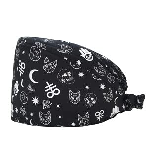 Working Caps with Buttons Adjustable Scrub Cap Nurse Hair Cover Fashion Printed Hair Head Covers Hats for Women/Men Beauty and Personal Care VIAOLI