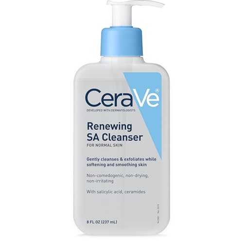 CeraVe Renewing Salicylic Acid Cleanser, Formulated With Hyaluronic Acid, Niacinamide, & Ceramides, Gentle BHA Exfoliating Face Wash Smooths & Softens Beauty & Personal Care CeraVe