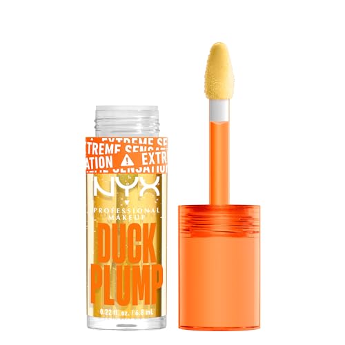 NYX PROFESSIONAL MAKEUP Duck Plump High Pigment Lip Gloss, Lip Plumper Gloss with Spicy Ginger - Clearly Spicy Beauty & Personal Care NYX PROFESSIONAL MAKEUP