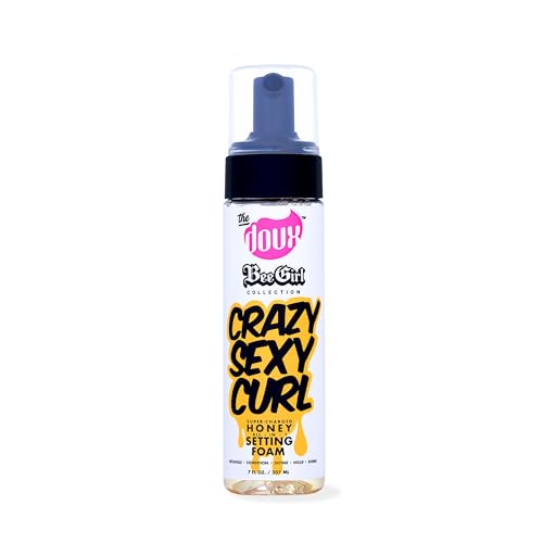 The Doux CRAZYSEXYCURL Honey Setting Foam - Curly Hair Mousse - All-in-One Styler for All Hair Types - 7 oz Beauty & Personal Care The Doux