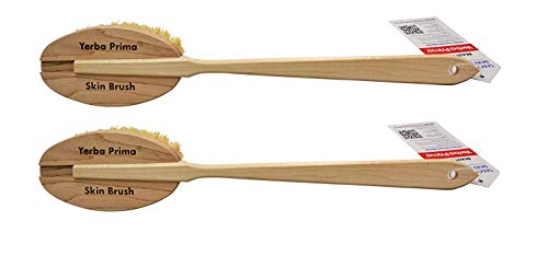 Yerba Prima Tampico Skin Brush (Pack of 2) - Natural Vegetable Fiber Bristles for Dry Skin Brushing Beauty & Personal Care Yerba Prima