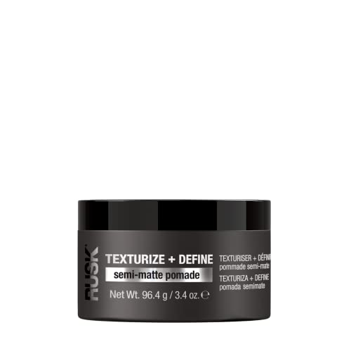 RUSK Semi-Matte Pomade, Texturize + Define, Creates Definition and Texture, Lightweight, Fights Humidity, 3.4 oz Beauty & Personal Care RUSK