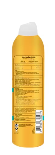 Australian Gold Continuous Spray Sunscreen SPF 15, 6 Ounce, Dries Fast, Broad Spectrum, Water Resistant, Non-Greasy, Oxybenzone Free Beauty & Personal Care Australian Gold