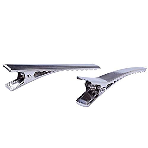 BronaGrand 60pcs Silver Large Long Alligator Hair Clip with Teeth for Arts & Crafts Projects, Dry Hanging Clothing, Office Paper Document Beauty & Personal Care BronaGrand