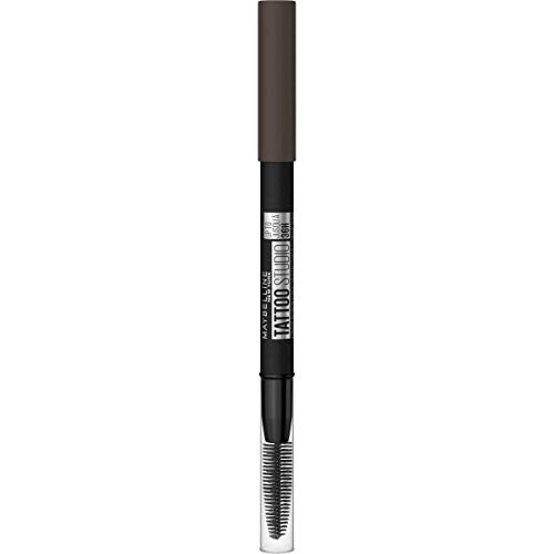 Maybelline TattooStudio Waterproof Eyebrow Pencil, Sharpenable, Longwear, Long Lasting, Pigmented Eyebrow Pencil for Defined Brows, Black Brown, 1