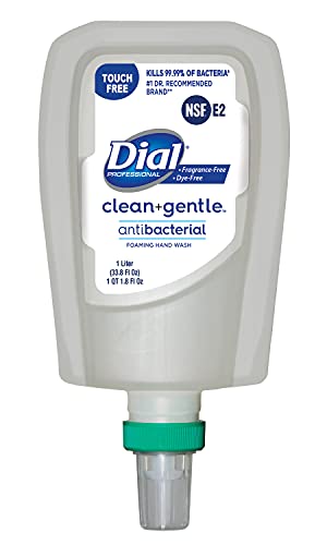 Dial Clean + Gentle Antibacterial Foaming Hand Wash, Fragrance and Dye-Free, FIT Universal Touch-Free, 1L Dispenser Refill (Pack of 3) Beauty & Personal Care Dial