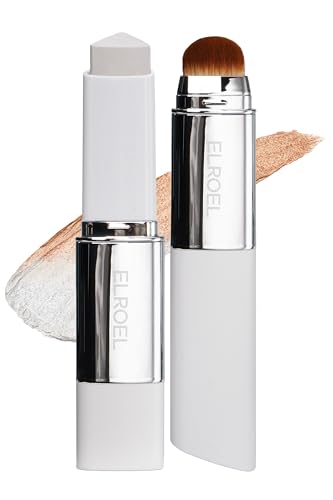ELROEL Blanc Cover Cream Stick V White - Korean Color-Changing Foundation Stick with Volufiline - Medium to Full Coverage Dewy Finish Base Makeup Beauty and Personal Care ELROEL Default Title